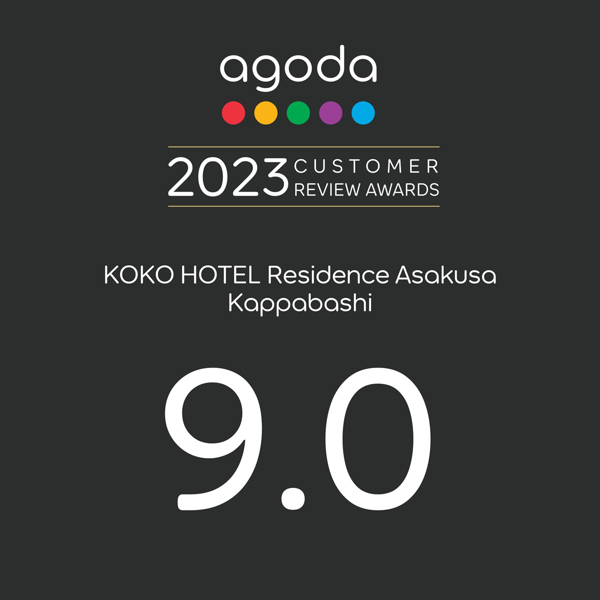 KOKO HOTELS「agoda CUSTOMER REVIEW AWARDS 2023」を受賞
